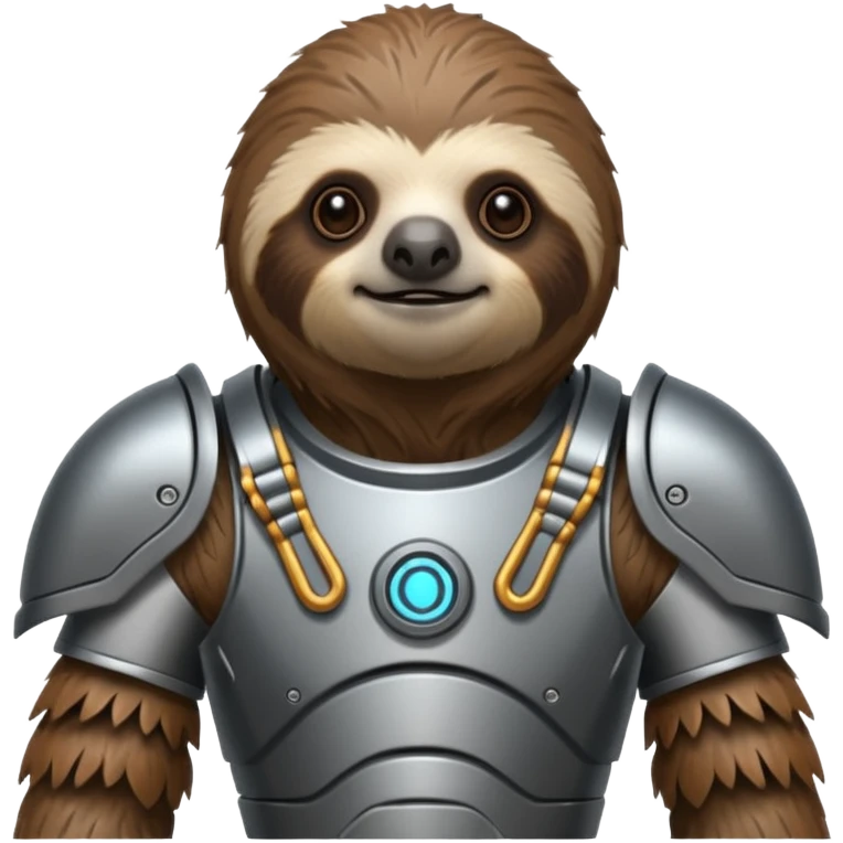 sloth in cybernetic armor emoji