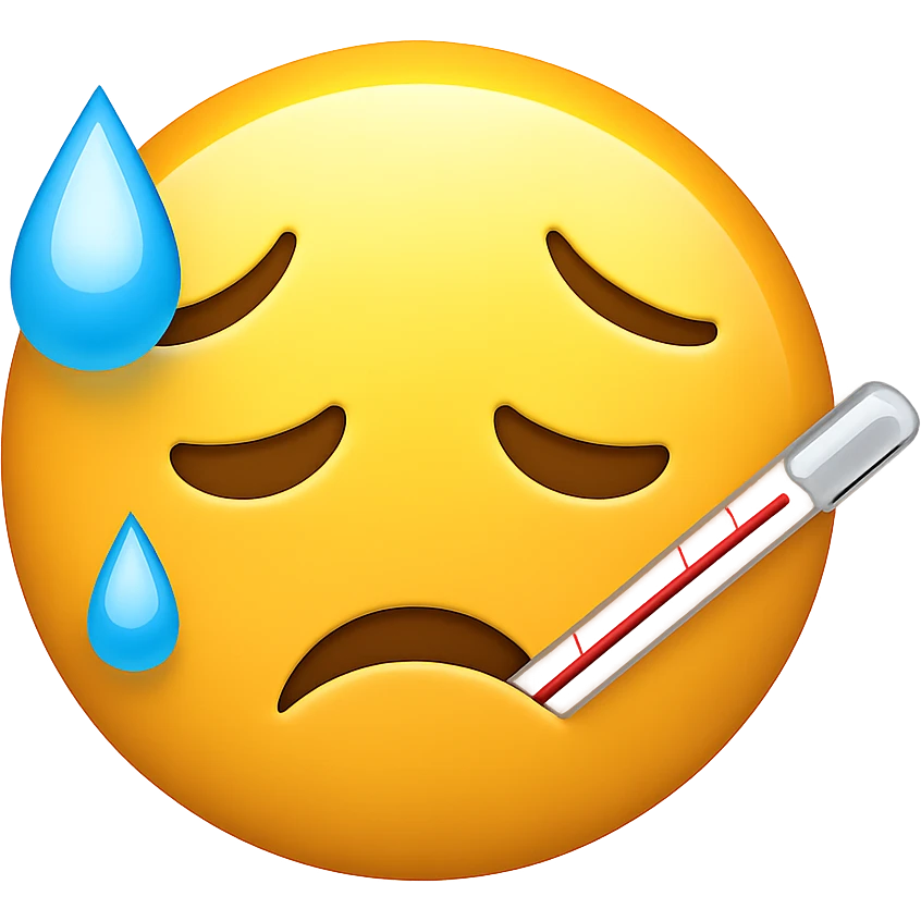 face with medical thermometer emoji emoji