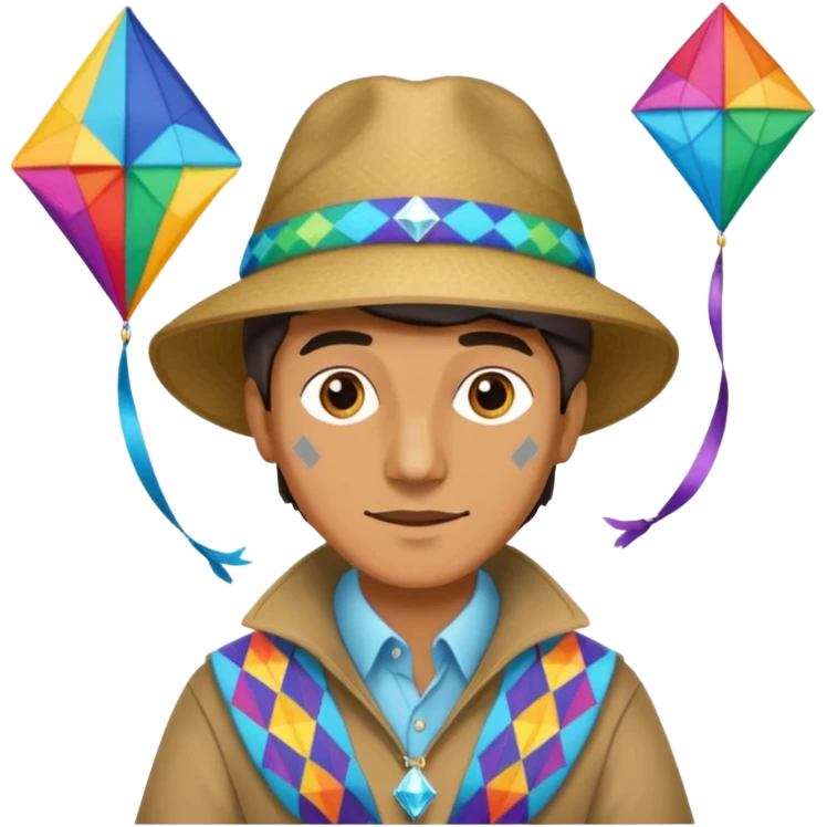 Man with diamond kite emoji