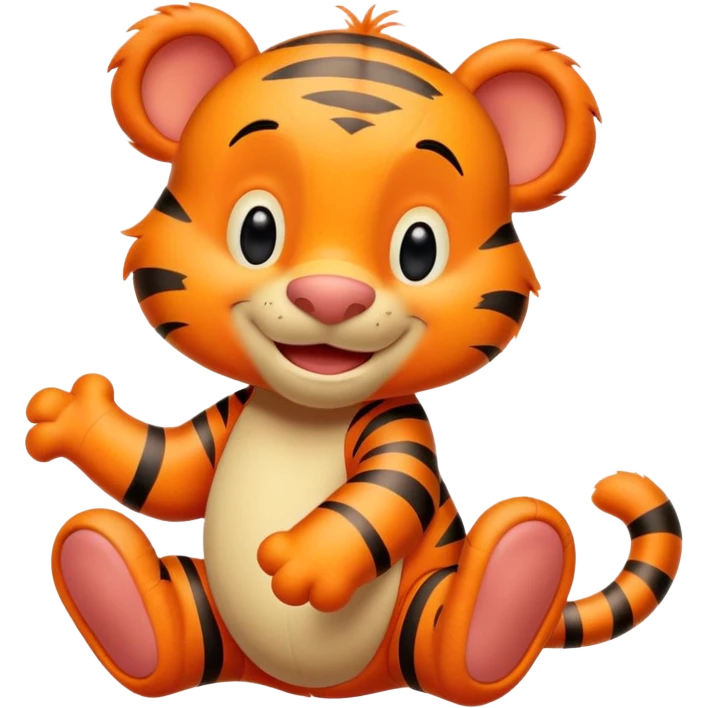 Tigger from Winnie the Pooh, bouncy and cheerful emoji
