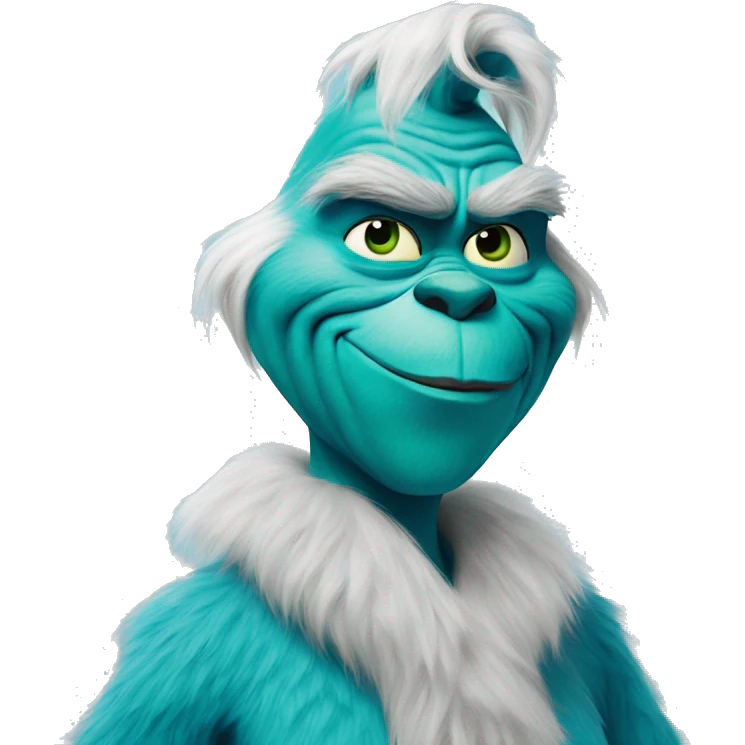 the grinch blue emoji