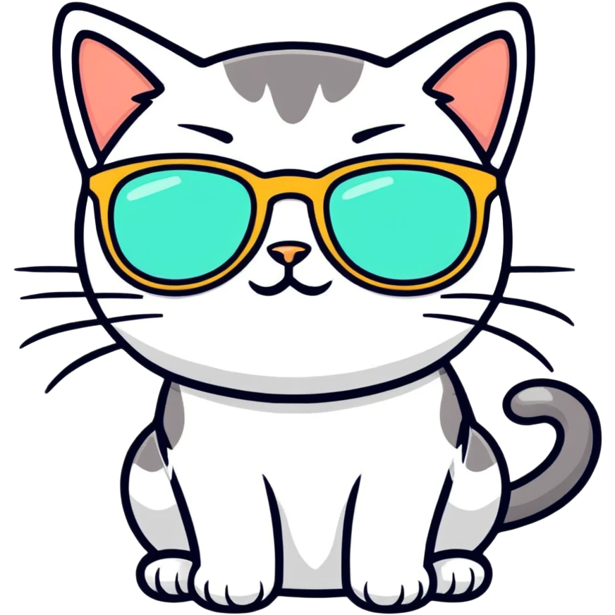Cat with sunglasses emoji