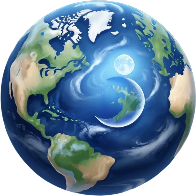 earth and the moon emoji