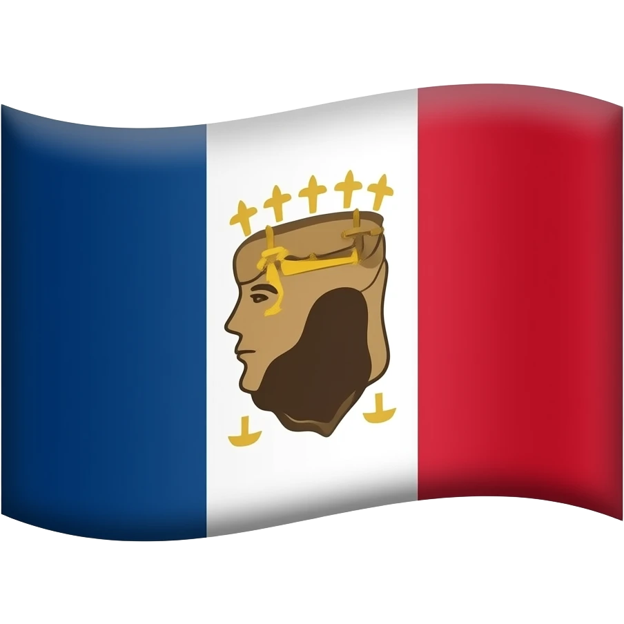 Crie a bandeira da corse ilha francesa em imogi emoji