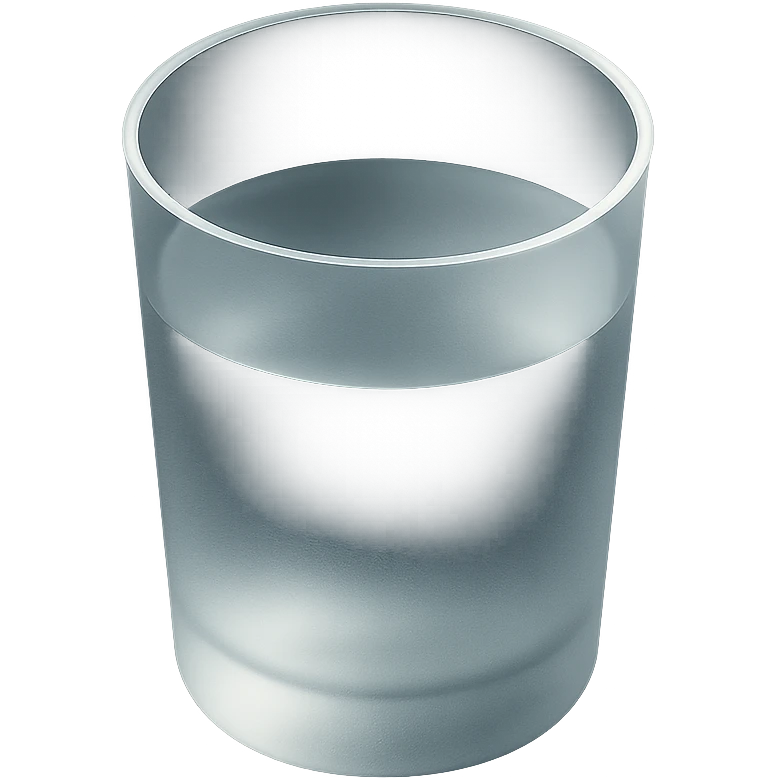 a glass of water emoji