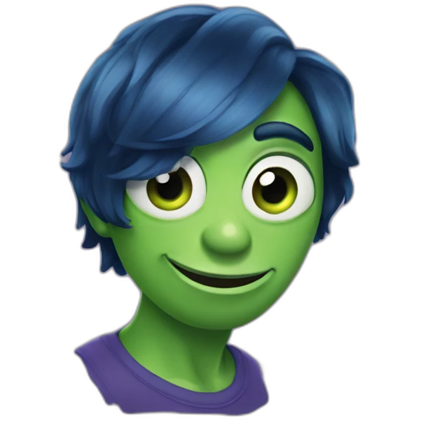 Mike wazowski but dark skinned emoji