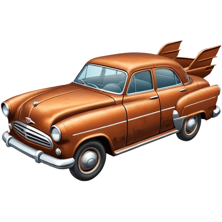 old car flying emoji