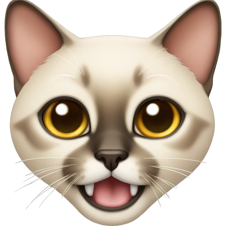 siamese cat with bottom tooth poking out emoji