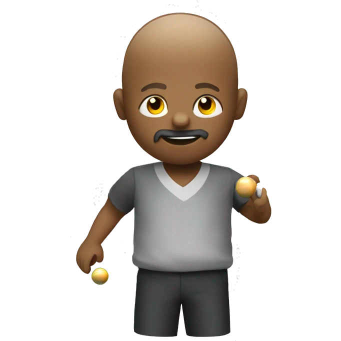 Human with Petanque ball emoji