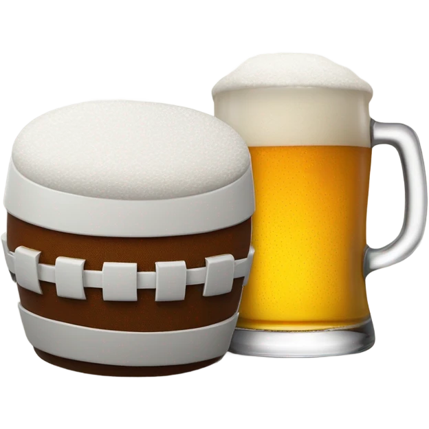 Beer and football emoji
