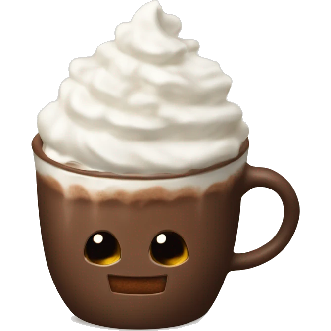 hot chocolate with whipped cream emoji