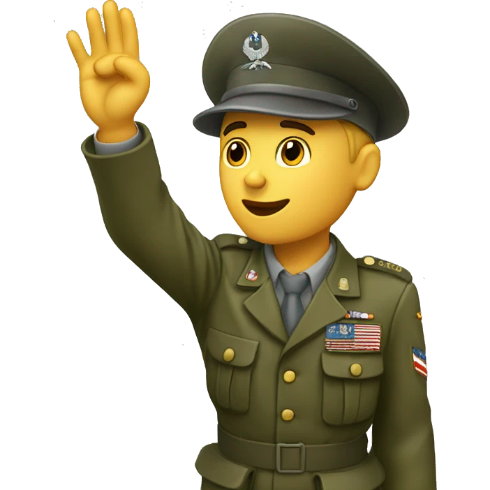 world war 2 soldier saluting  emoji