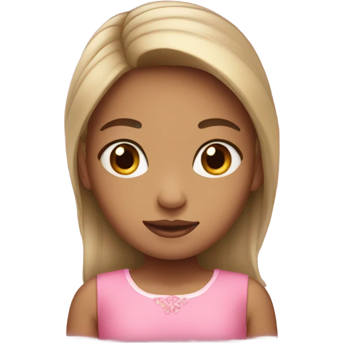 Girl in pink dress emoji