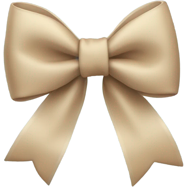 beige bow emoji