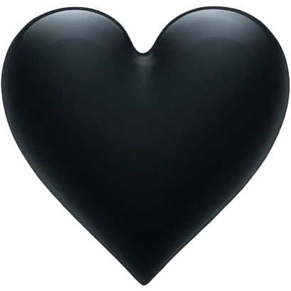Dark glass heart emoji