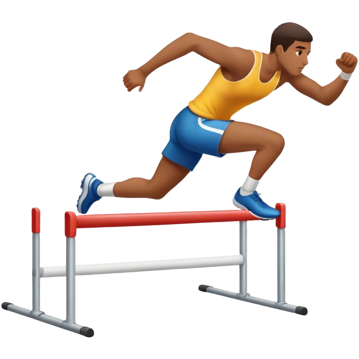 Running over hurdles  emoji