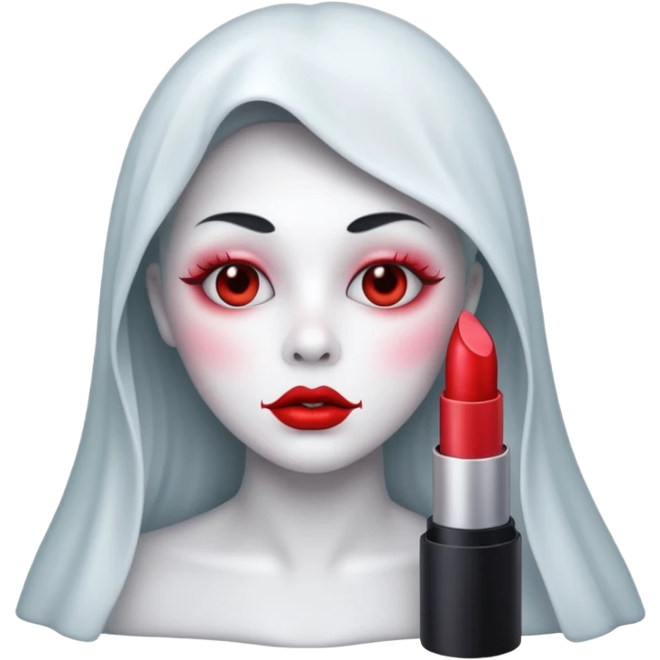 Ghost with lipstick  emoji