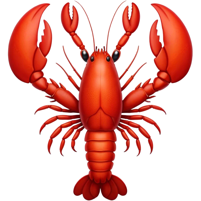 A Chinese lobster with wings emoji