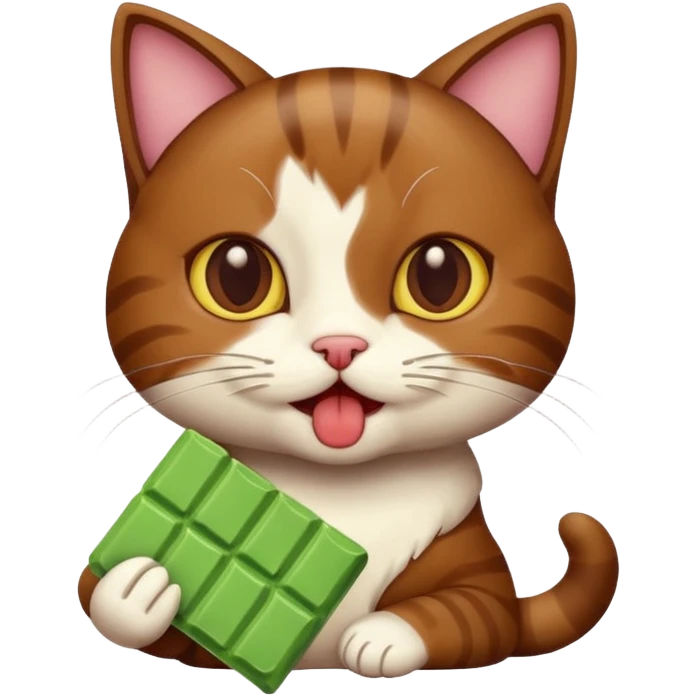 Cat eating chocolate  emoji