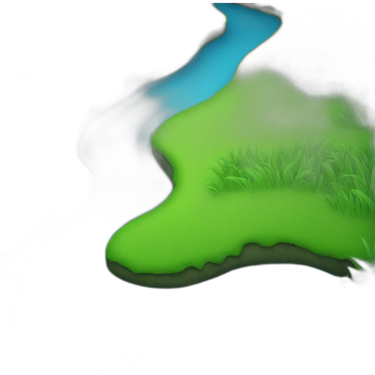 blue river with green grass emoji