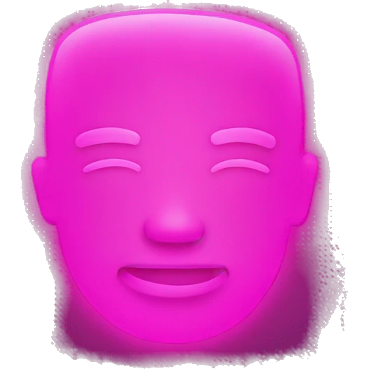 pink neon words emoji