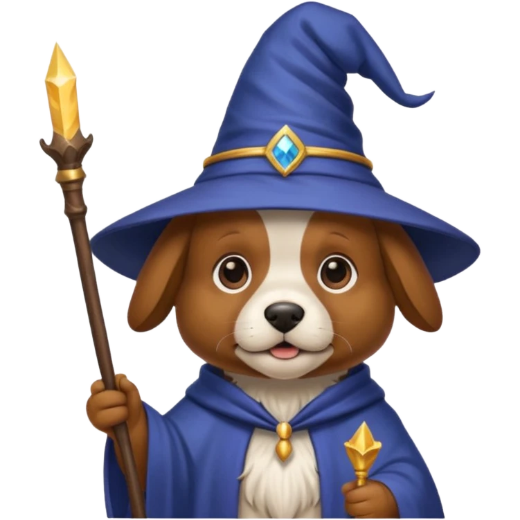 Dog wizard emoji