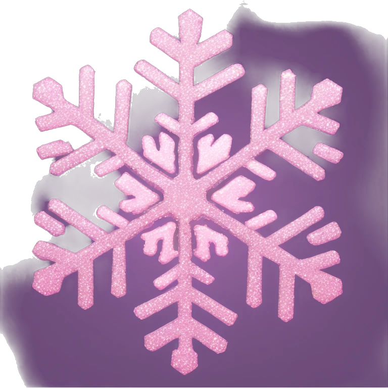 pink glittery snowflake  emoji
