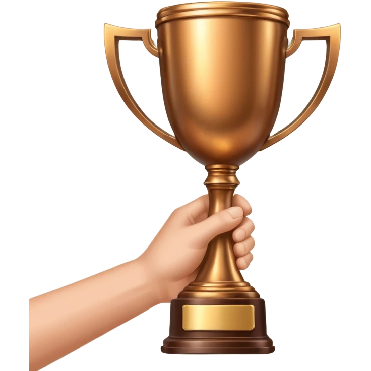 hand holding trophy emoji