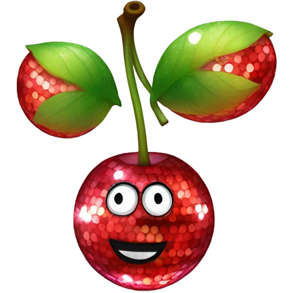 Disco ball cherries  emoji