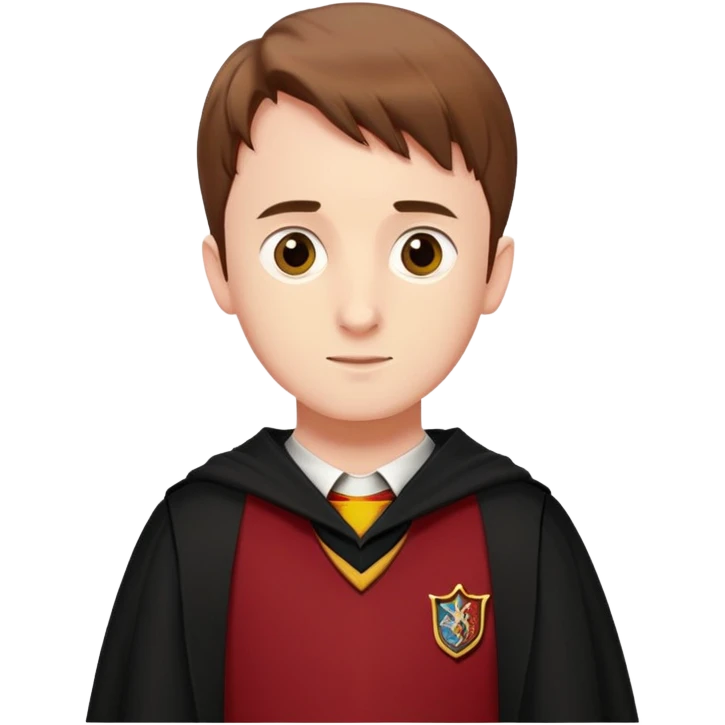 sean biggerstaff is Oliver Wood  in harry potter, wear hogwarts gryfindor uniform emoji