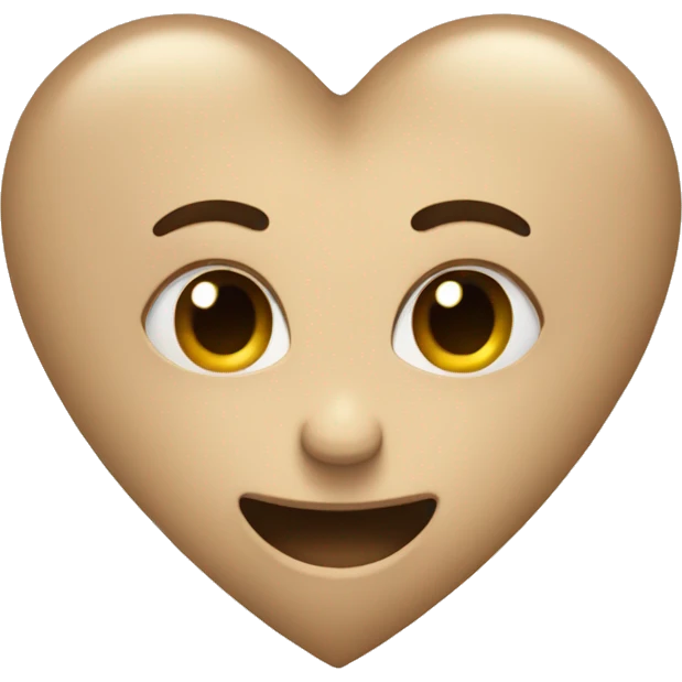 A beige heart emoji