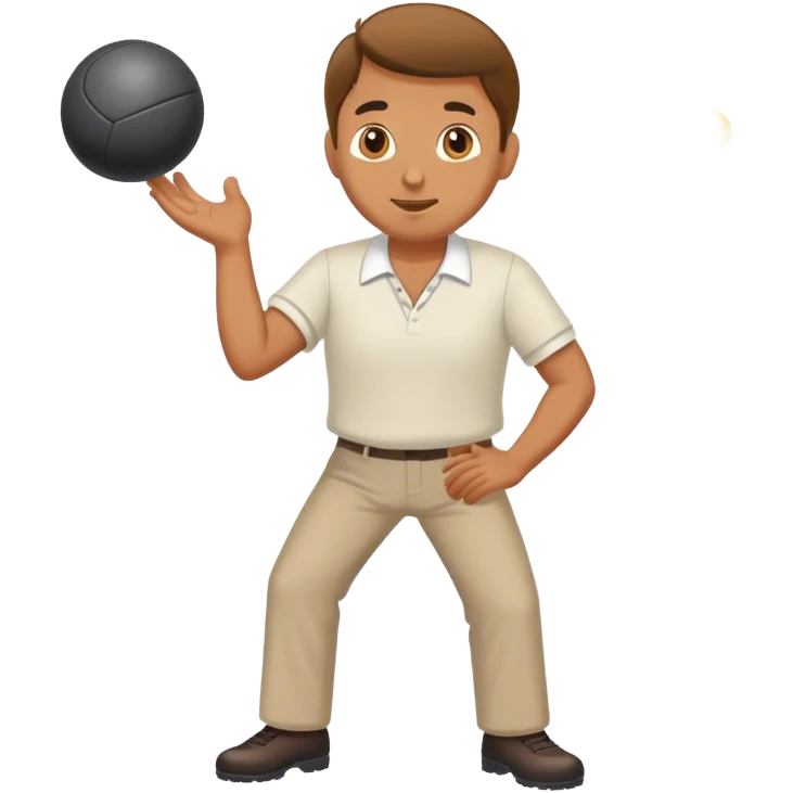 man playing boules emoji