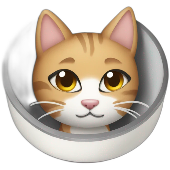 a-cat-playing-with-his-bowl emoji