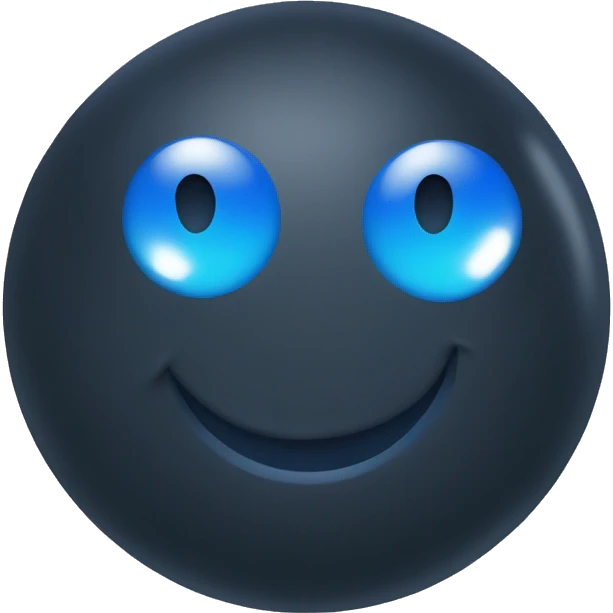 Black and blue balls emoji