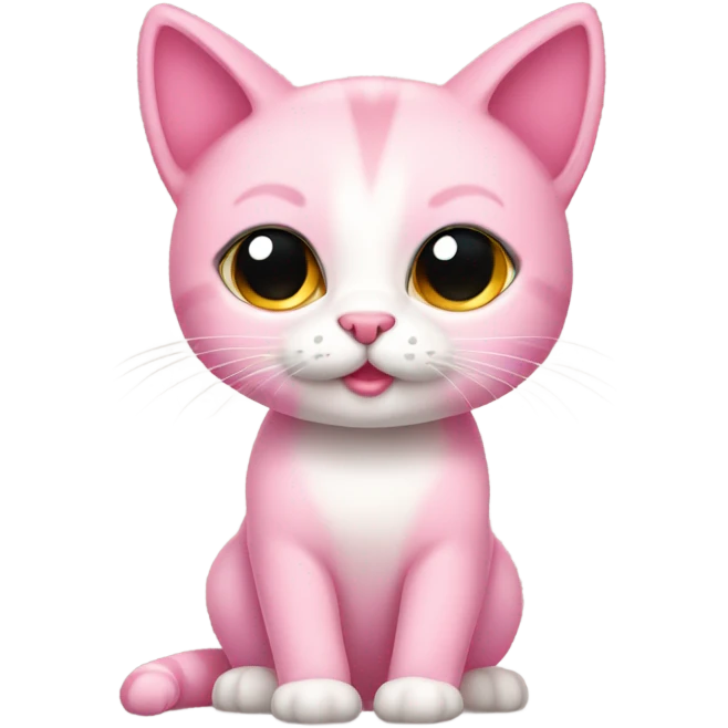 cute pink coquette cat  emoji