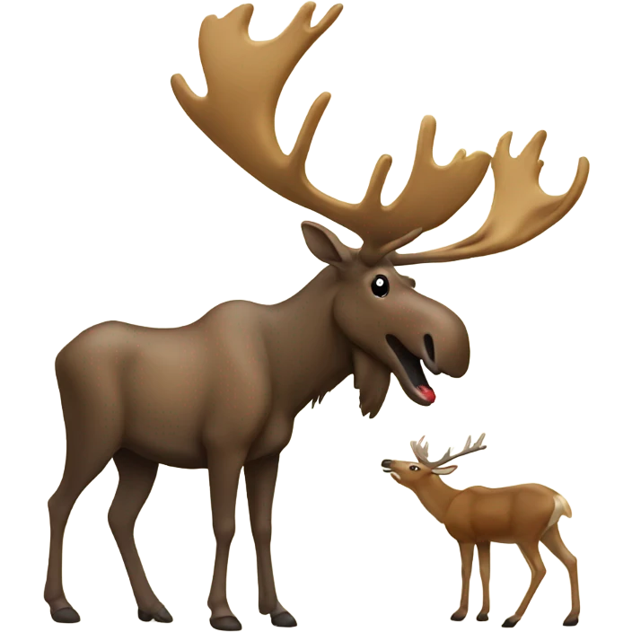Moose eating deer  emoji
