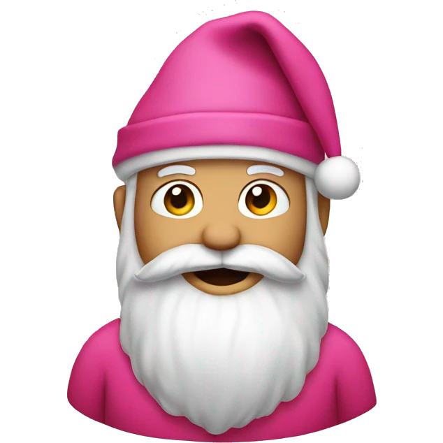 Pink Santa emoji