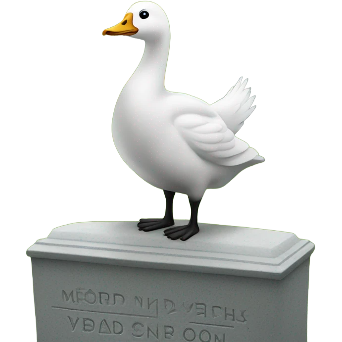 goose on grave  emoji