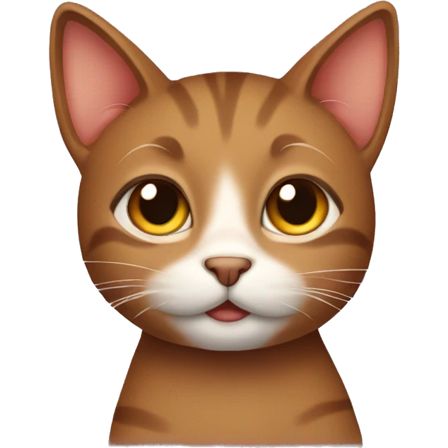 cute brown cat  emoji