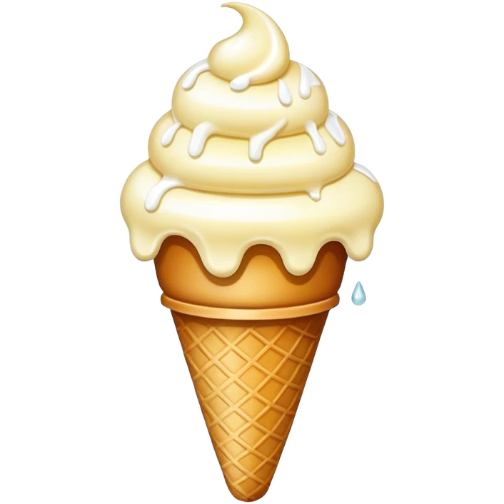 Ice cream with white drops in top emoji