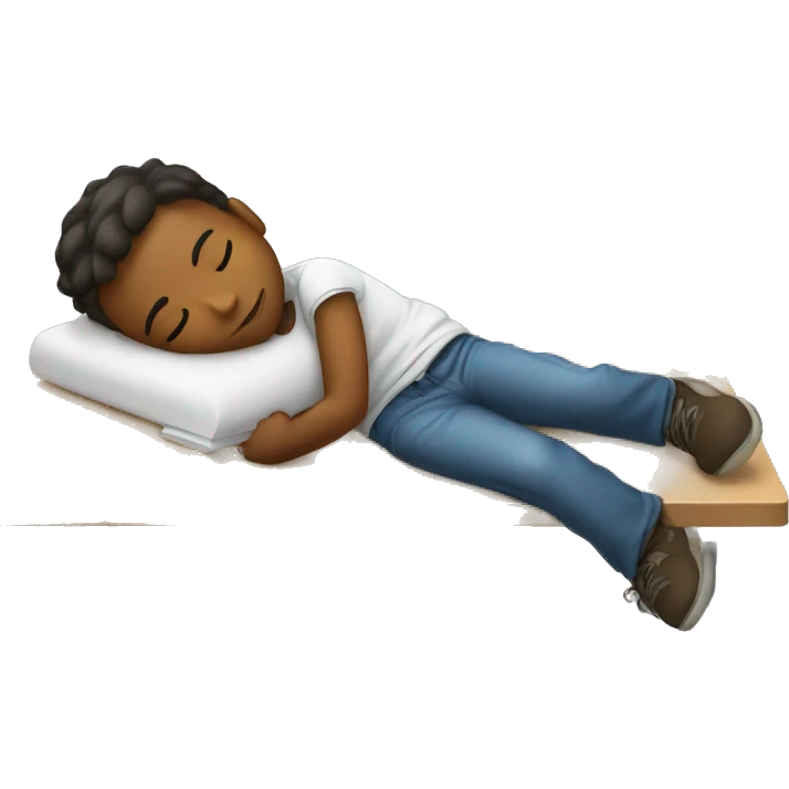 kid sleeping in class on a desk emoji