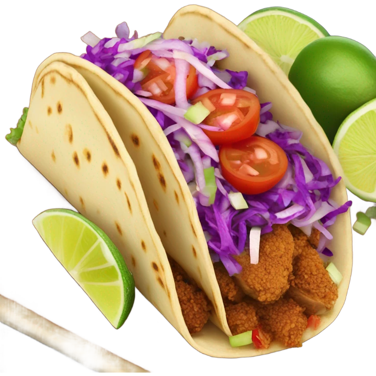 a fish taco emoji