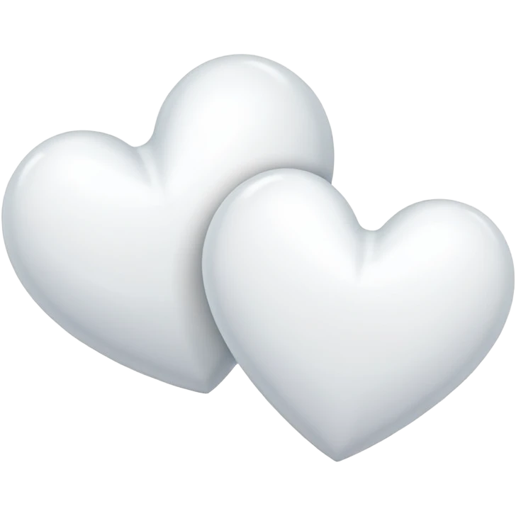 Two white little hearts like 💕 emoji