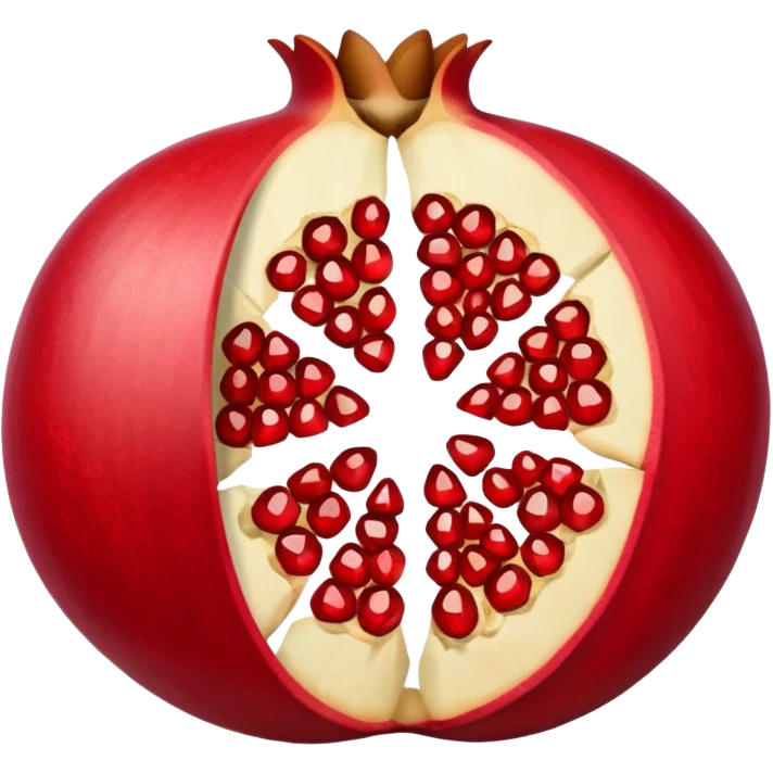 Opened pomegranate from into 4 direction  emoji