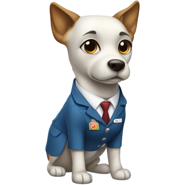 Dog flight attendant emoji