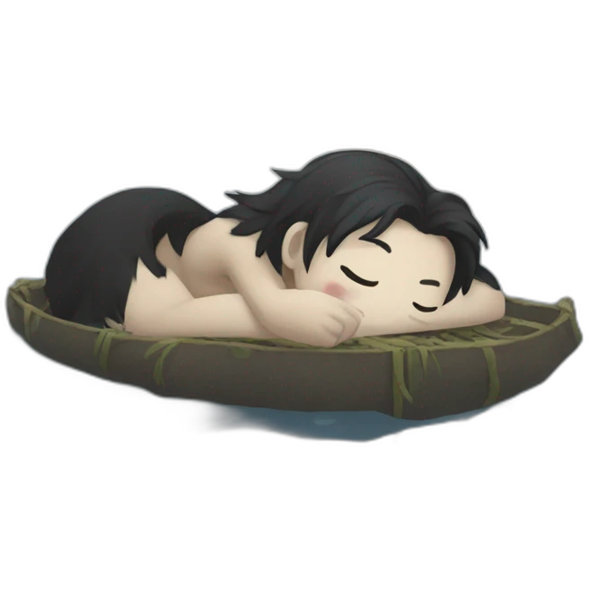matsuken sleeping in the river emoji