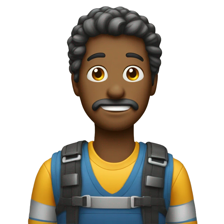 Homem careca com o celular na mão  emoji
