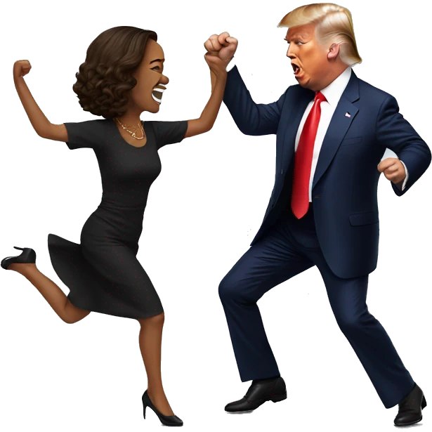 TRUMP and HARRIS dancing emoji