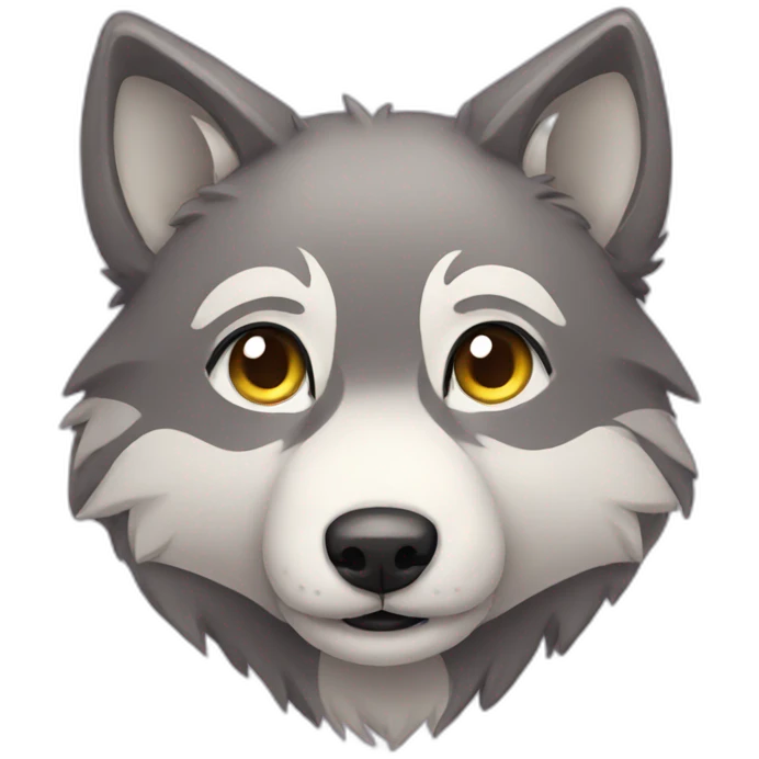 kawaii wolf emoji