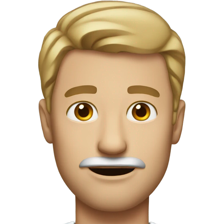 white man shook emoji